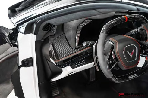 C8 Carbon Fiber Drive Side Dashboard Overlay | 2020-2024