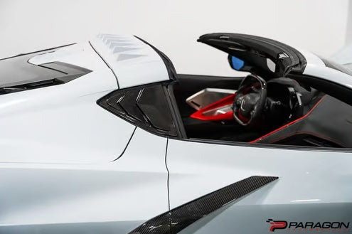 C8 Corvette Vented Carbon Fiber B Pillar Trim Overlay | 2020-2024
