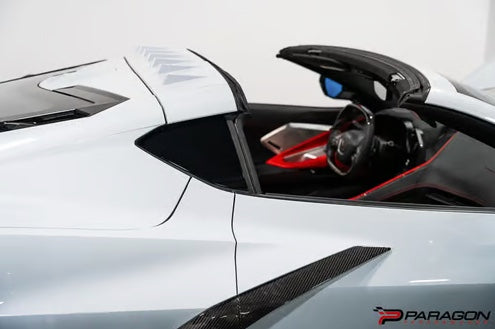 C8 Corvette Vented Carbon Fiber B Pillar Trim Overlay | 2020-2024