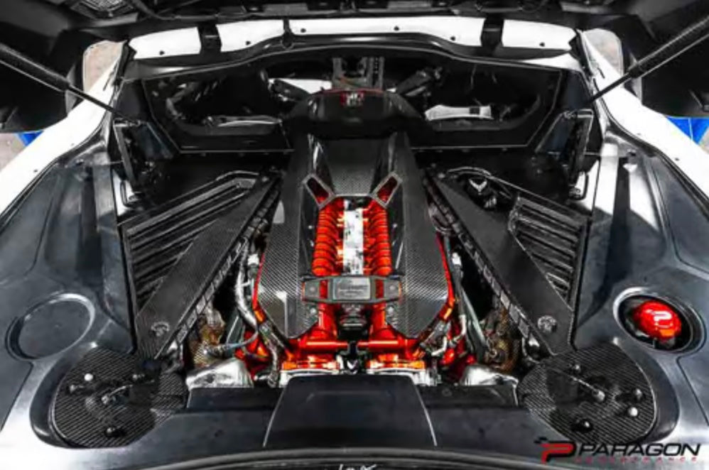 C8 Corvette Carbon Fiber Engine Bay Side Panels | 2020-2024