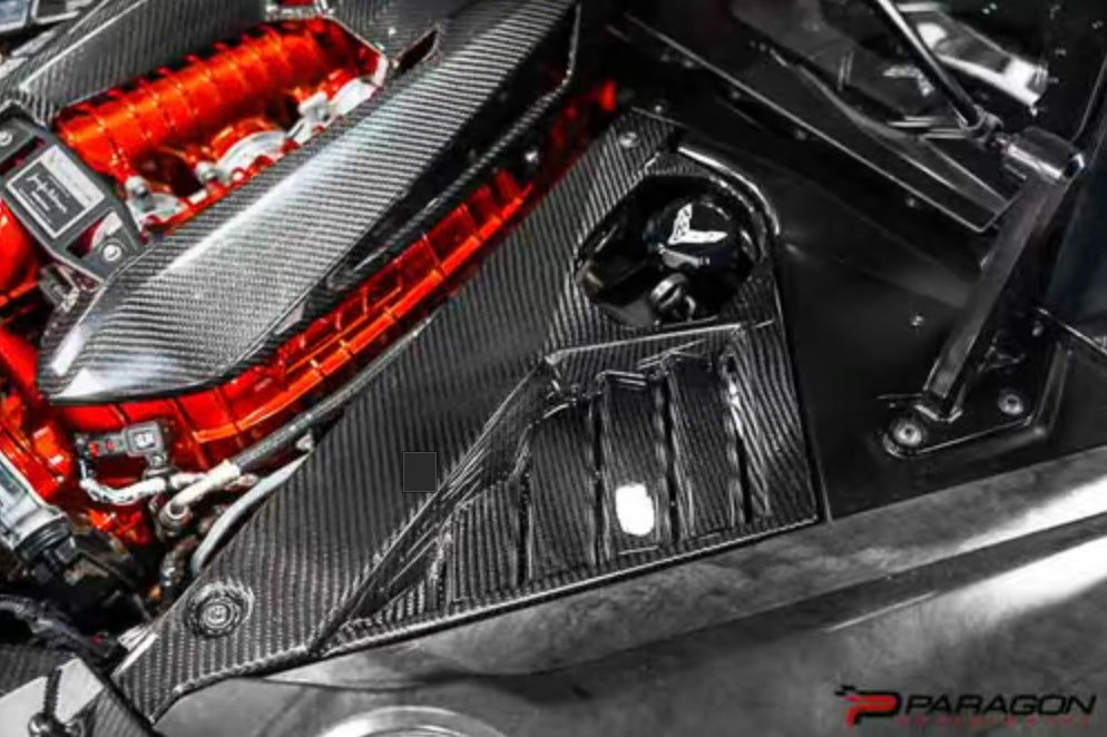 C8 Corvette Carbon Fiber Engine Bay Side Panels | 2020-2024