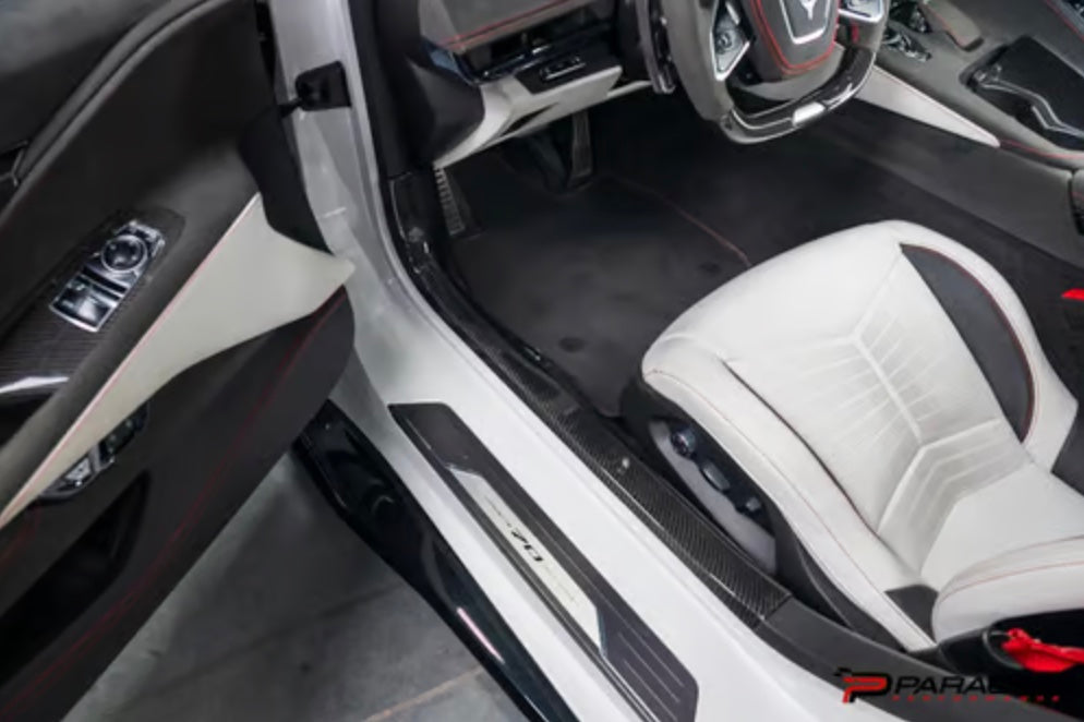 C8 Corvette Carbon Fiber Inner Door Sill Panel