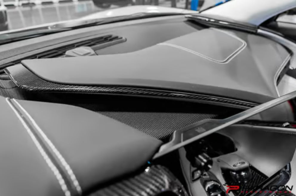 C8 Corvette Carbon Fiber 3PC Upper Dashboard Trim
