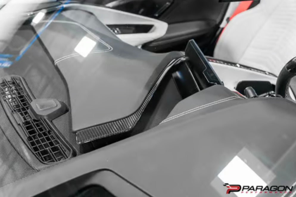 C8 Corvette Carbon Fiber 3PC Upper Dashboard Trim