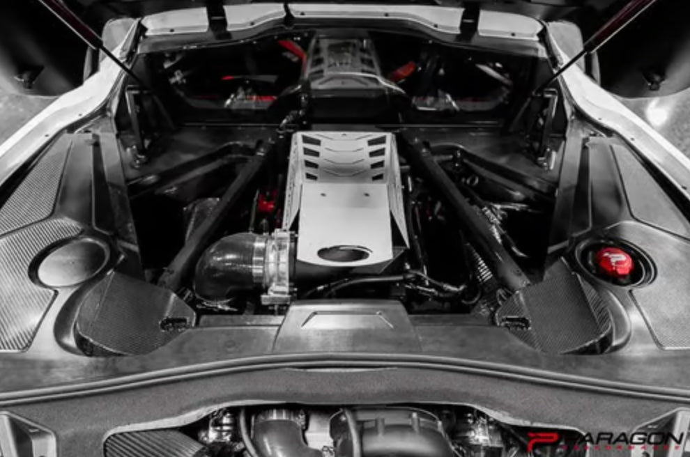 C8 Corvette Carbon Fiber Rear Strut Tower Covers