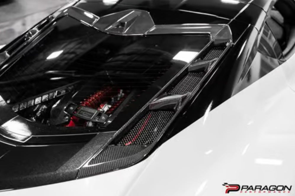 C8 Corvette Carbon Fiber Rear Hatch Vent Overlays