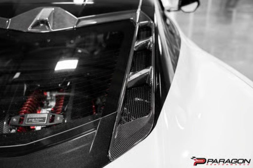 C8 Corvette Carbon Fiber Rear Hatch Vent Overlays