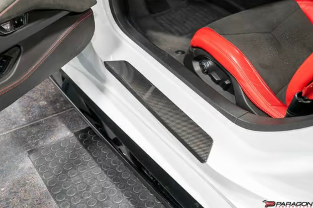 C8 Corvette Carbon Fiber Door Sill Plate Covers