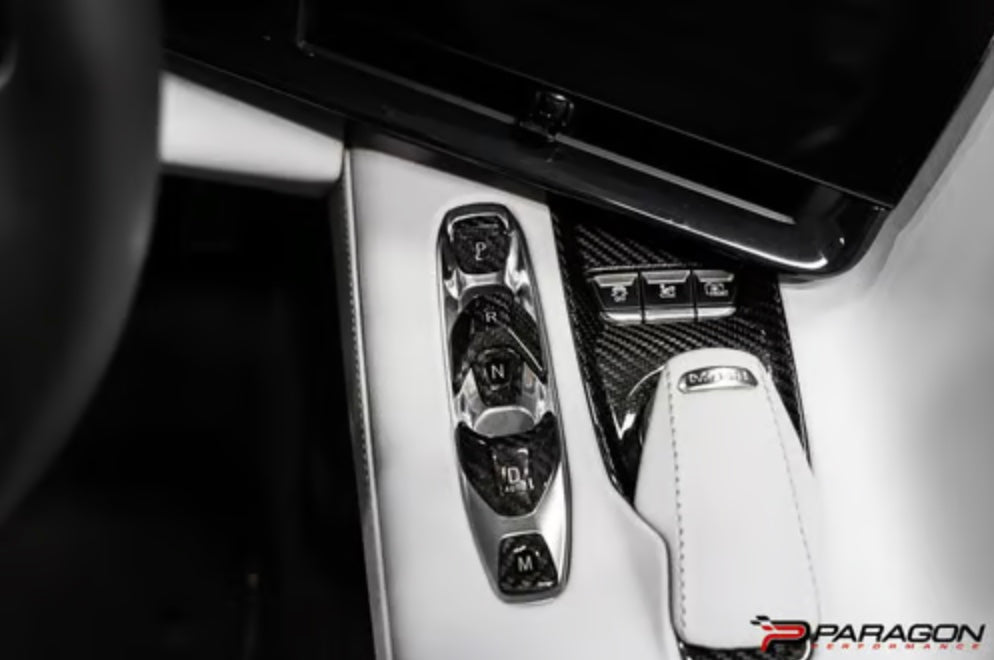 C8 Corvette Carbon Fiber Transmission Control Button Covers