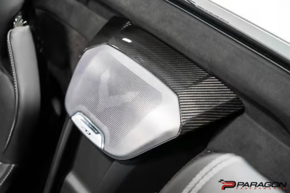 C8 Corvette Carbon Fiber Waterfall Speaker Trim Cover - HTC
