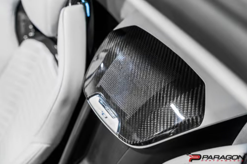 C8 Corvette Carbon Fiber Waterfall Speaker Overlay
