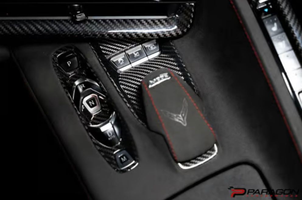 C8 Corvette Carbon Fiber Mode Selector Trim Overlay