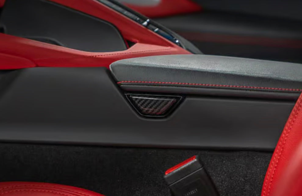 C8 Corvette Carbon Fiber Arm Rest Button