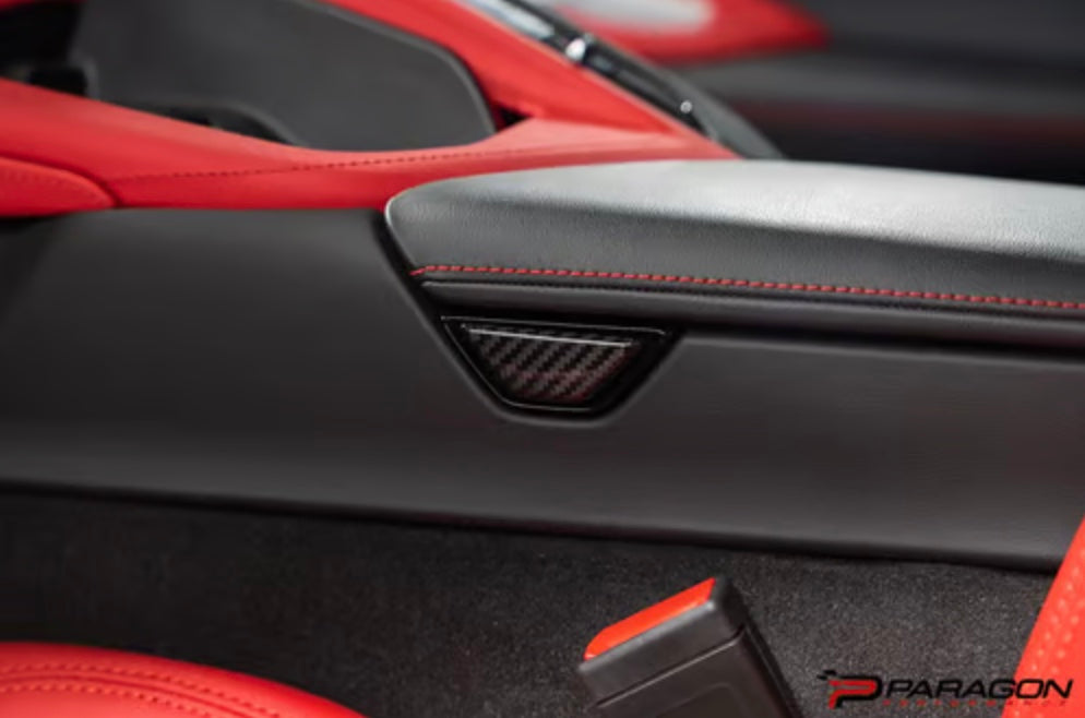 C8 Corvette Carbon Fiber Arm Rest Button