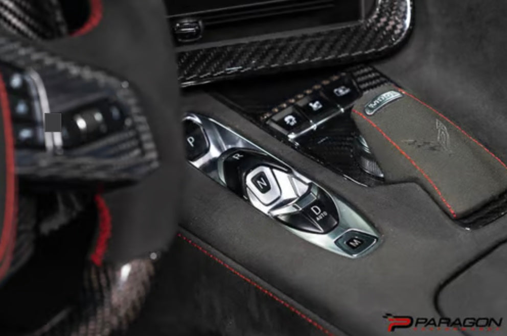C8 Corvette Carbon Fiber Mode Selector Trim Overlay