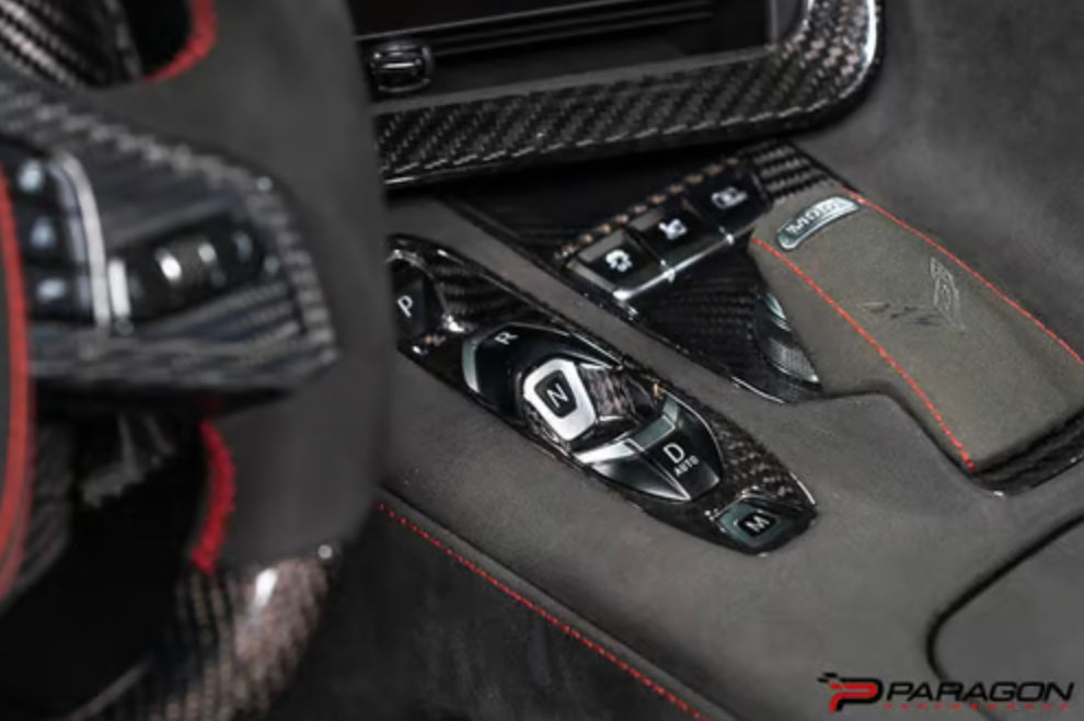 C8 Corvette Carbon Fiber Mode Selector Trim Overlay