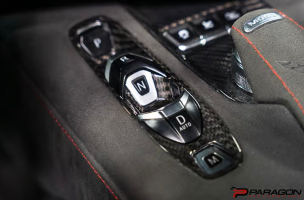 C8 Corvette Carbon Fiber Mode Selector Trim Overlay