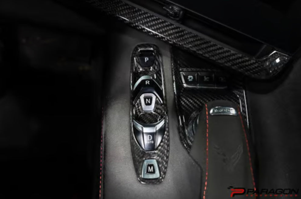 C8 Corvette Carbon Fiber Mode Selector Trim Overlay