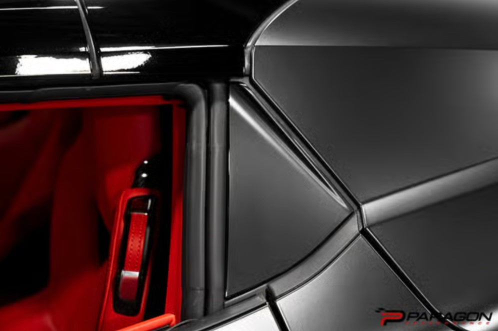C8 Corvette Convertible Carbon Fiber B Pillar Trim Overlay - HTC