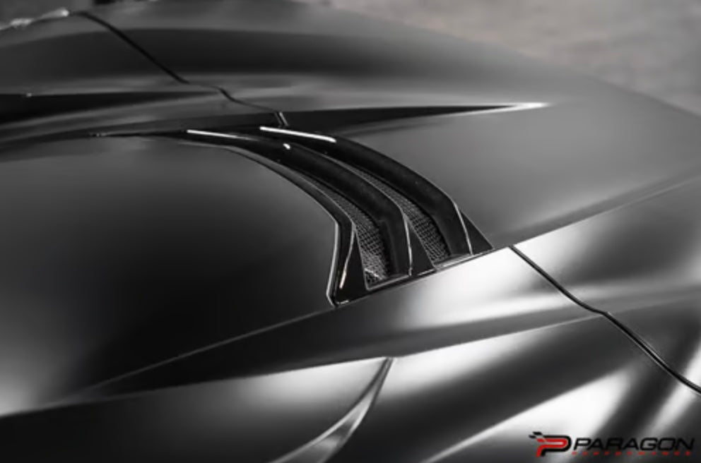 C8 Corvette Convertible Carbon Fiber Hatch Vent Overlay