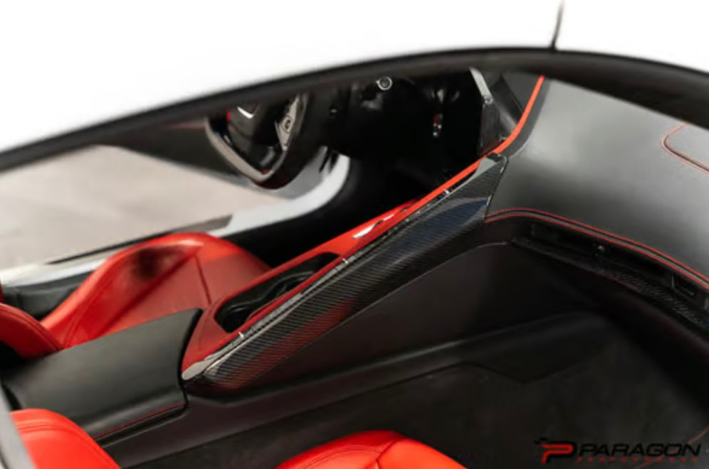 C8 Corvette Carbon Fiber Upper Right Center Console Trim