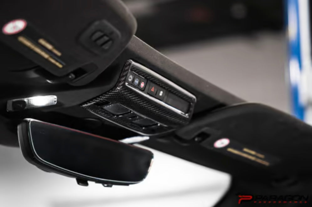 C8 Corvette Carbon Fiber Reading Lamp Overlay
