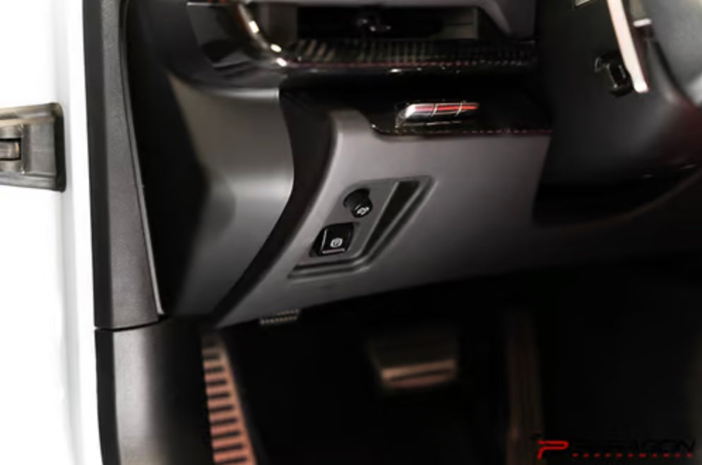 C8 Corvette Carbon Fiber Parking Brake Cover