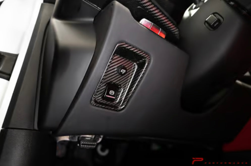 C8 Corvette Carbon Fiber Parking Brake Cover