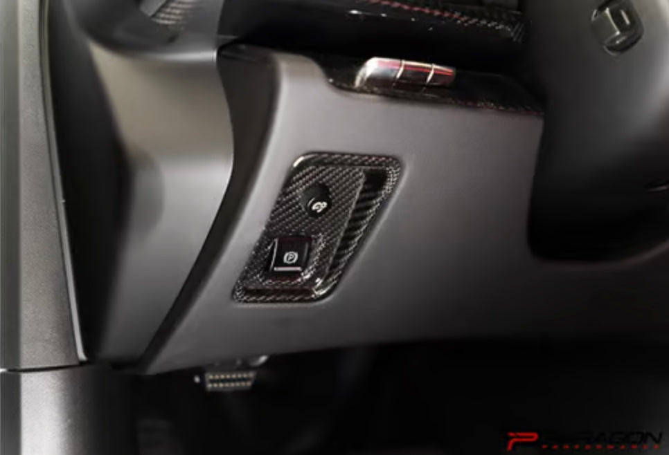 C8 Corvette Carbon Fiber Parking Brake Cover