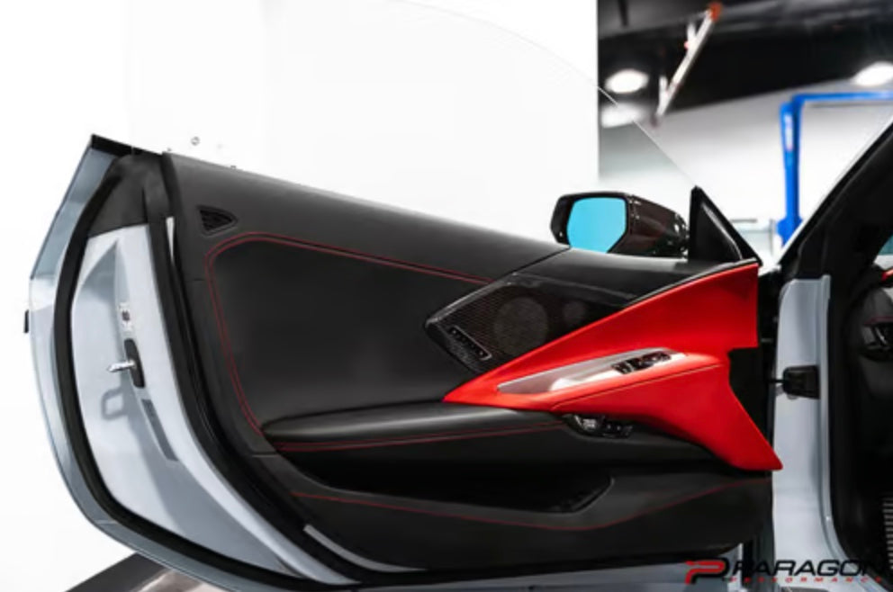 C8 Corvette Carbon Fiber Speaker Covers