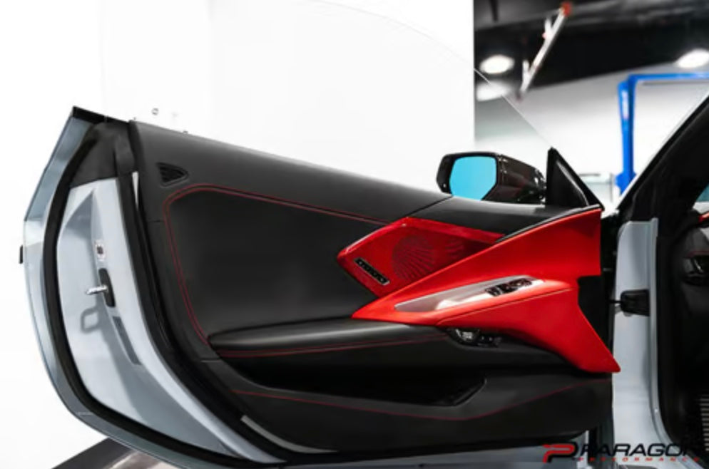 C8 Corvette Carbon Fiber Speaker Covers