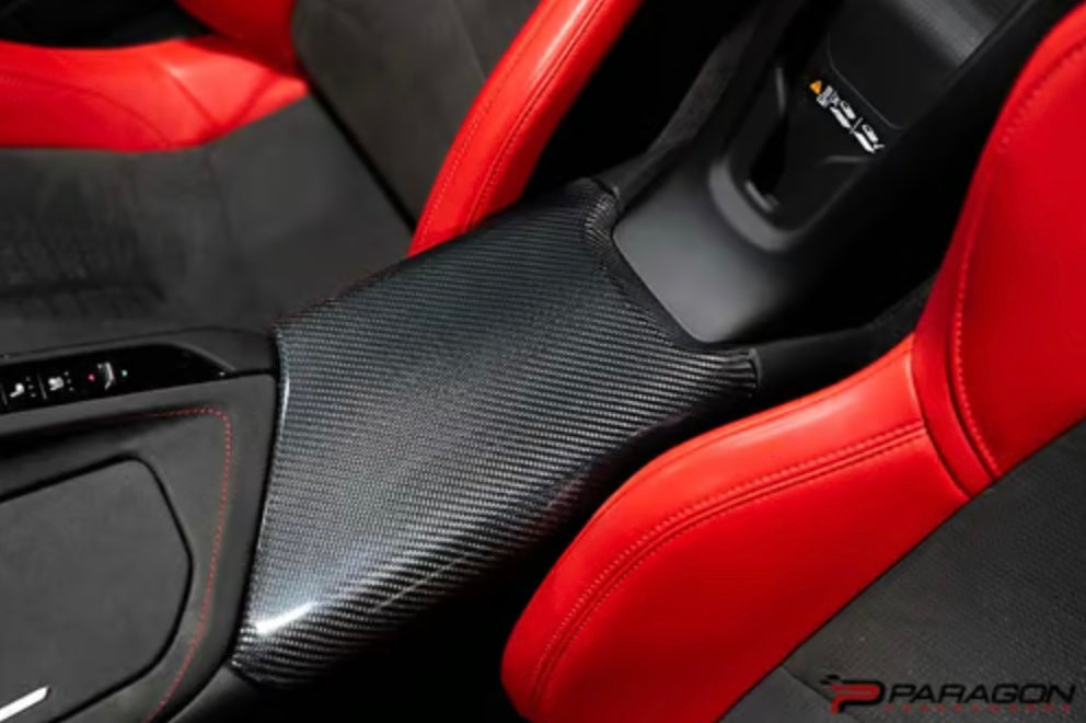 C8 Corvette Carbon Fiber Center Console Lid Overlay
