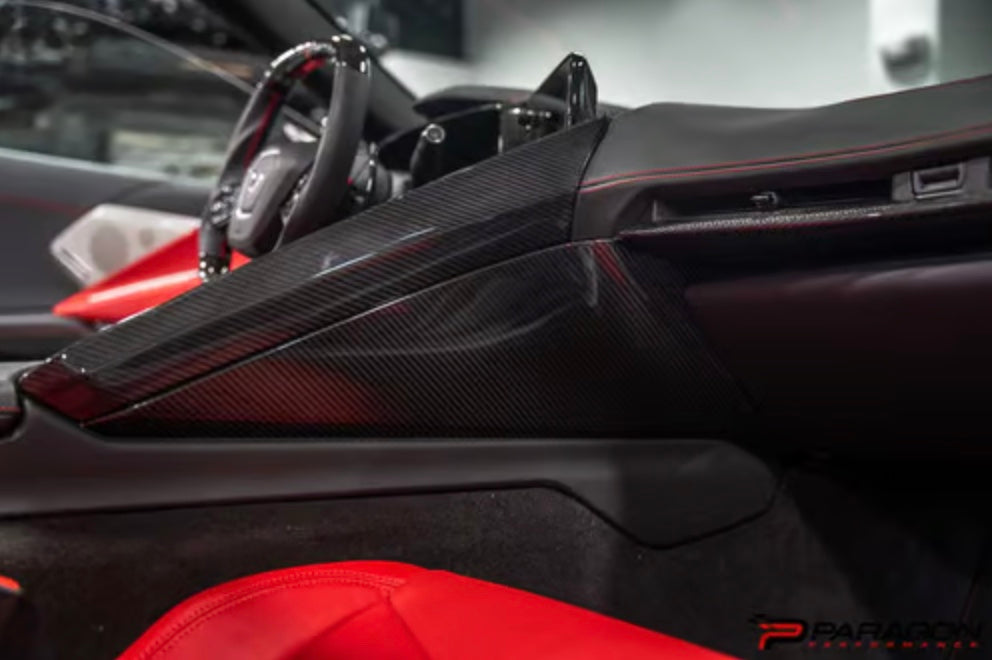 C8 Corvette Carbon Fiber Center Console Side Trim