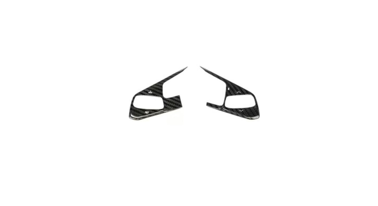 C8 Corvette Steering Wheel Black Side Covers - HEATED