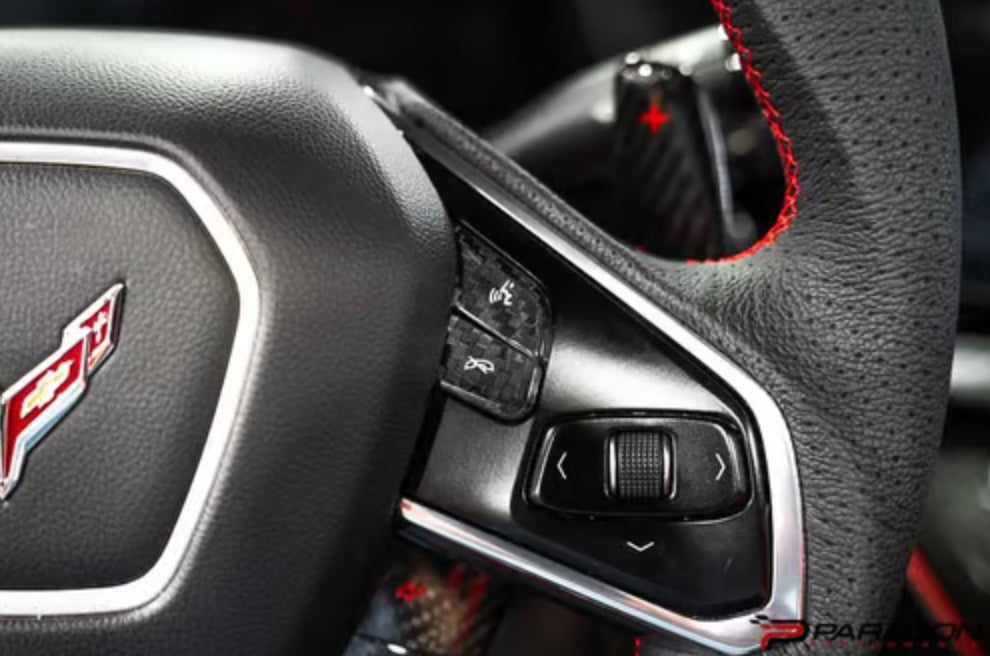 C8 Corvette Steering Wheel Button Covers 1LT Only - NON HEATED