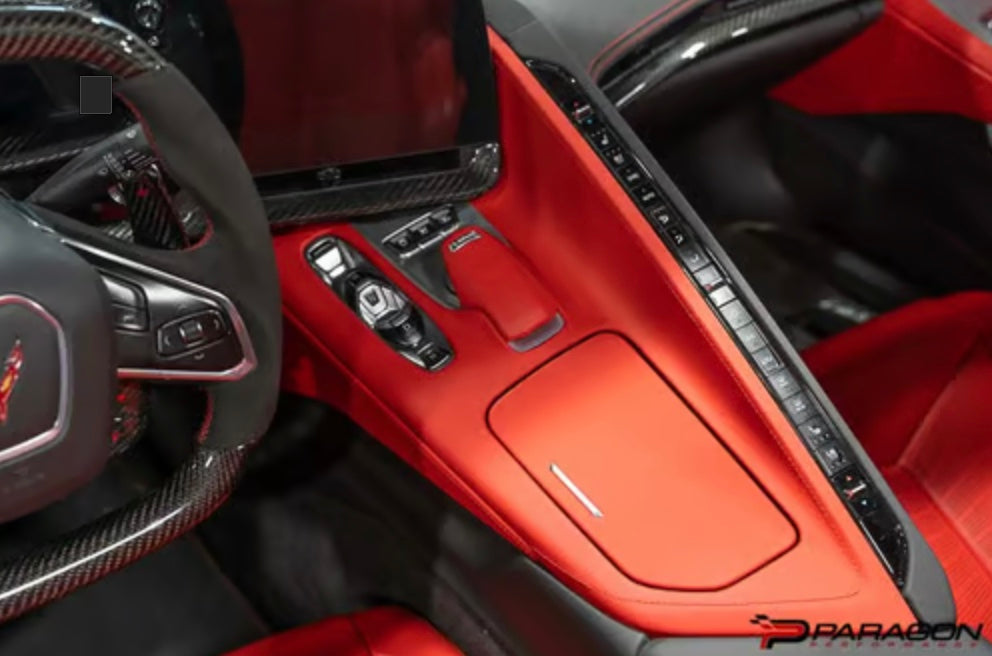 C8 Corvette Carbon Fiber Center Console Overlay