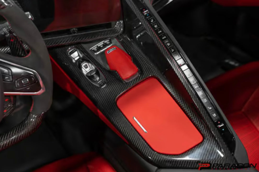 C8 Corvette Carbon Fiber Center Console Overlay