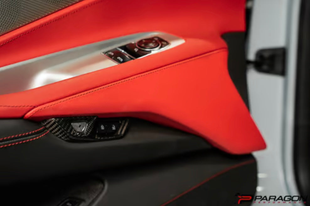 C8 Corvette Carbon Fiber Lower Door Panel Overlay