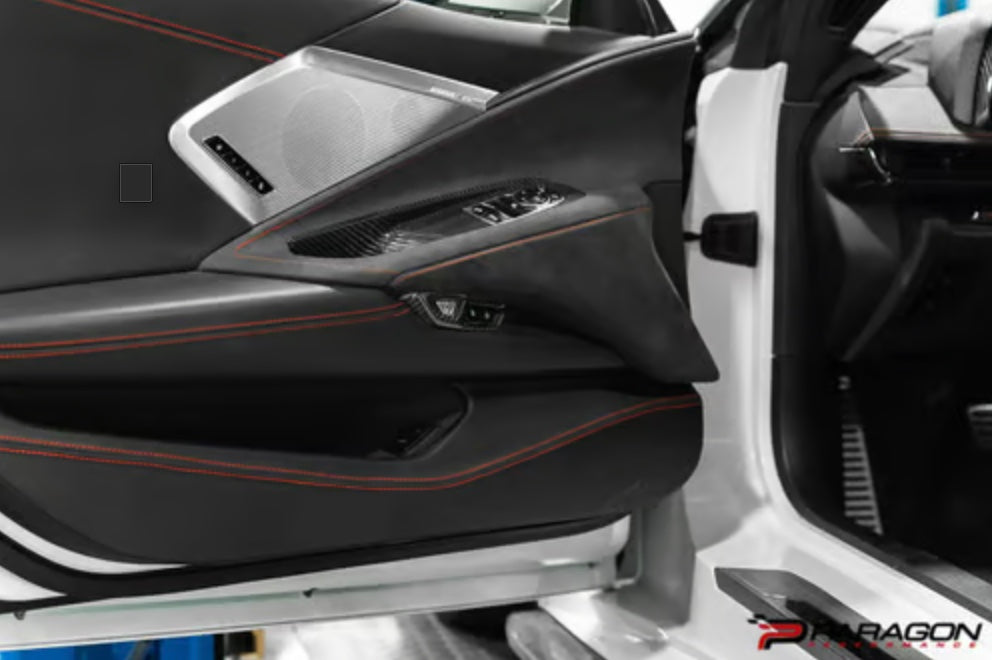 C8 Corvette Carbon Fiber Lock Trim Overlay