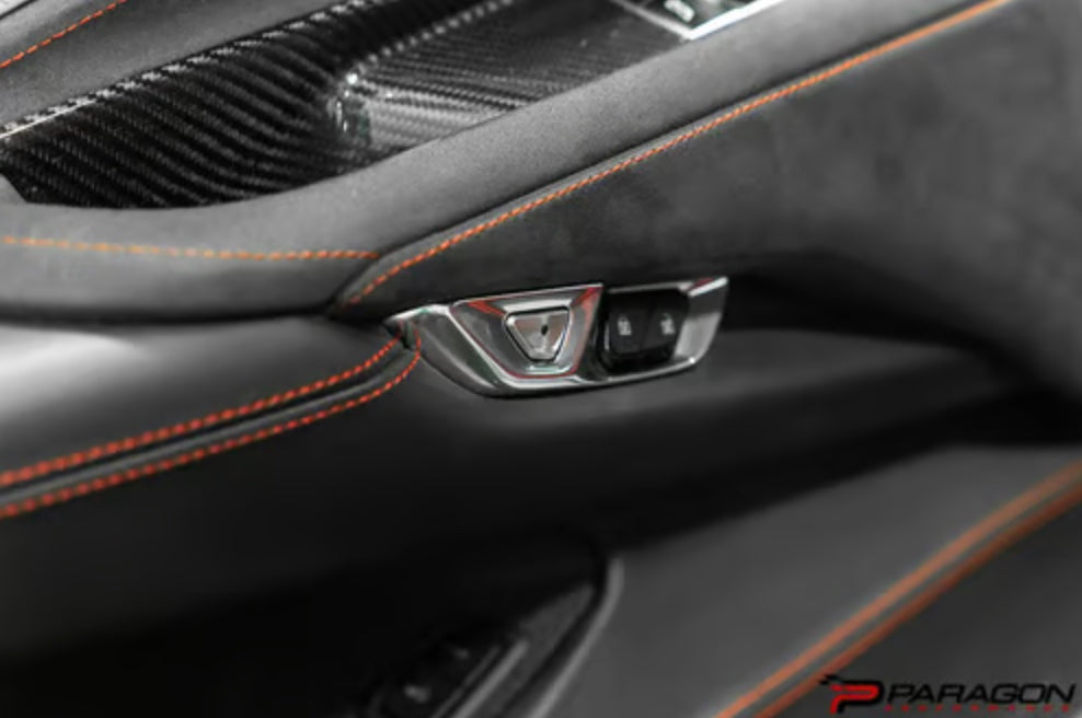 C8 Corvette Carbon Fiber Lock Trim Overlay