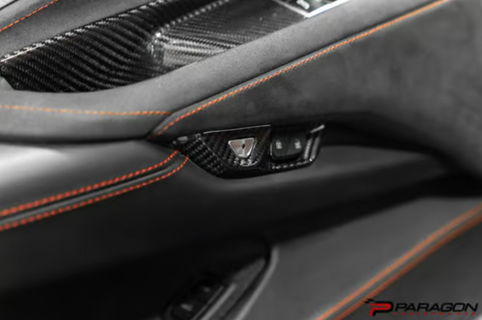 C8 Corvette Carbon Fiber Lock Trim Overlay