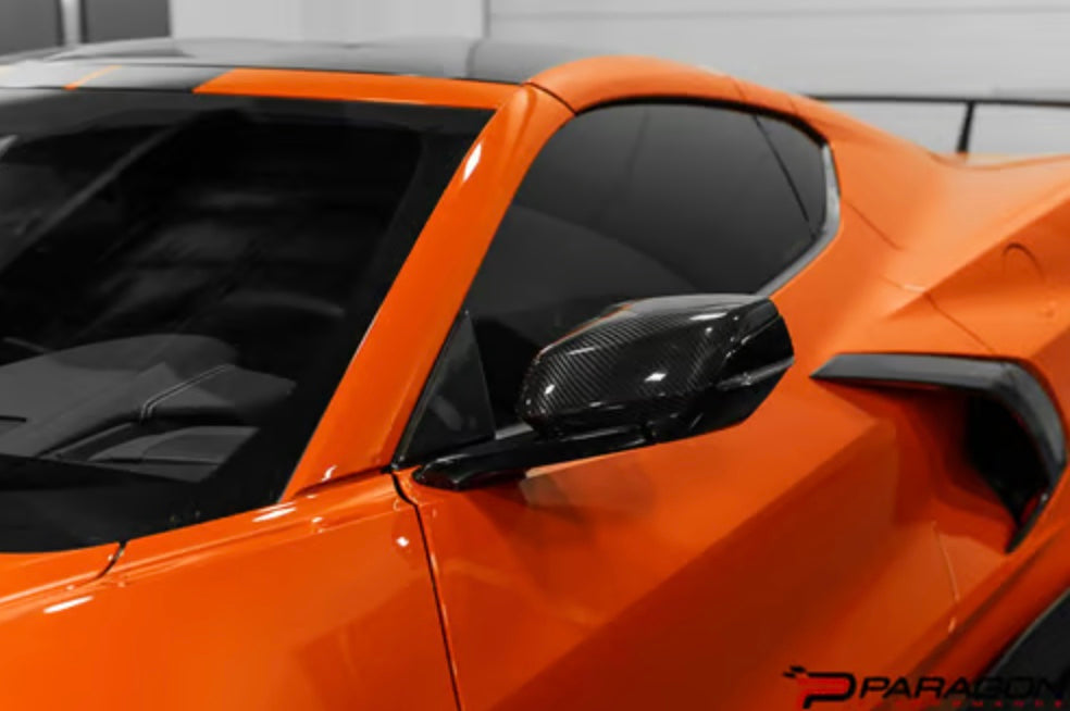 C8 Corvette Carbon Fiber A Pillar Trim Overlay
