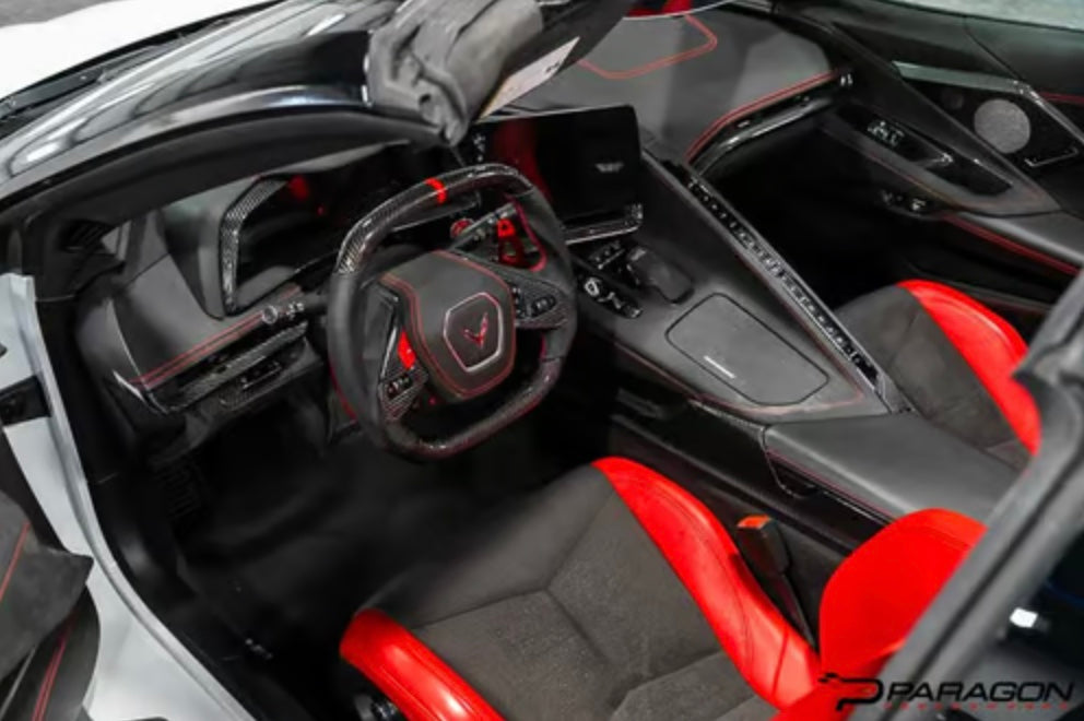 C8 Corvette Carbon Fiber Center Console Overlay