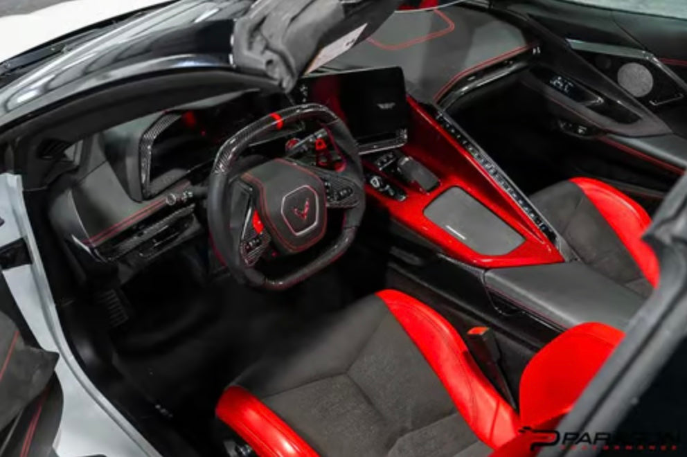 C8 Corvette Carbon Fiber Center Console Overlay