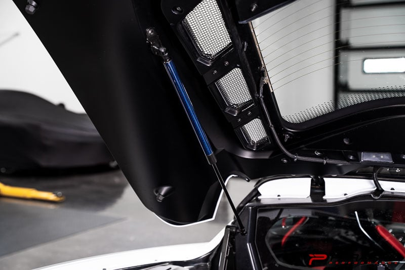 C8 Corvette Carbon Fiber Hood Struts - Blue | 2020-2024
