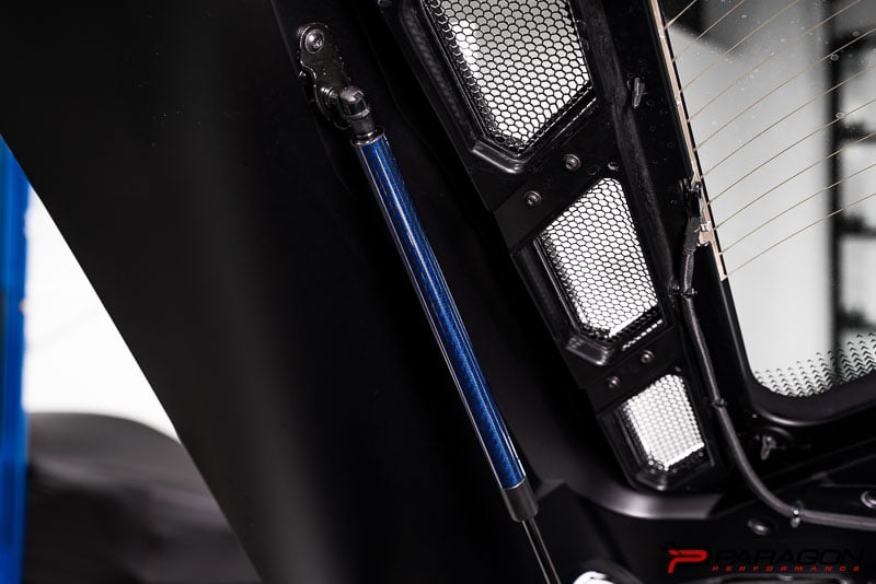 C8 Corvette Carbon Fiber Hood Struts - Blue | 2020-2024