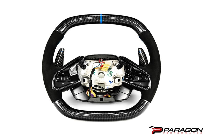 C8 Z06 Corvette Carbon Fiber Steering Wheel - Blue | 2020-2023