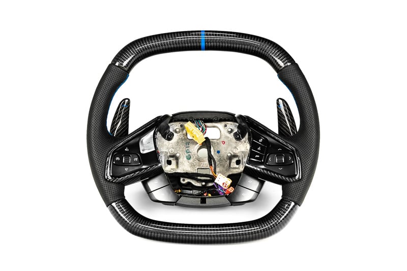 C8 Z06 Corvette Carbon Fiber Steering Wheel - Blue | 2020-2023