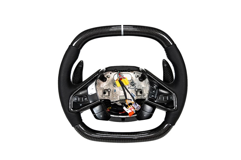 C8 Z06 Corvette Carbon Fiber Steering Wheel - Light Gray | 2020-2023