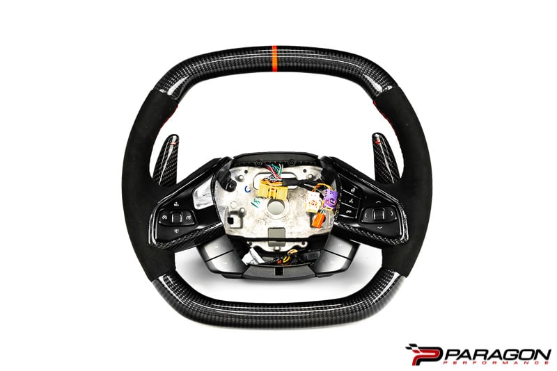 C8 Z06 Corvette Carbon Fiber Steering Wheel - Red | 2020-2023